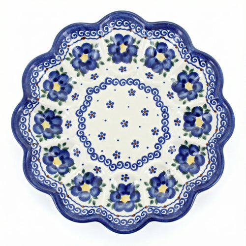 Polish Pottery Overhead Shot Spring Blossom Egg Plate