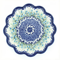 Polish Pottery Overhead Shot Misty Egg Plate
