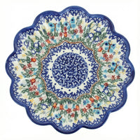 Polish Pottery Overhead Shot Garden of Eden Egg Plate