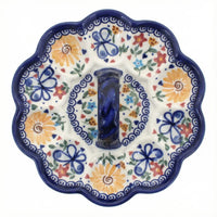Polish Pottery Overhead Shot Butterfly Egg Plate