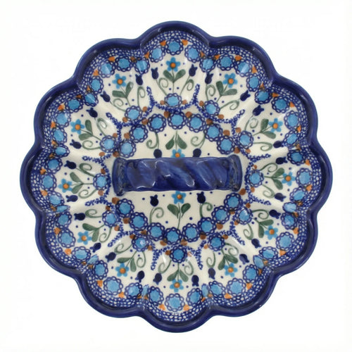 Polish Pottery Overhead Shot Savannah Egg Plate