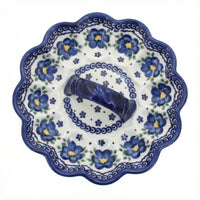 Polish Pottery Overhead Shot Spring Blossom Egg Plate