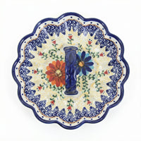 Polish Pottery Overhead Shot Autumn Burst Egg Plate