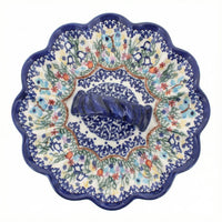 Polish Pottery Overhead Shot Garden of Eden Egg Plate