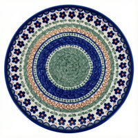 Polish Pottery Overhead Shot Aztec Flower Cake Plate