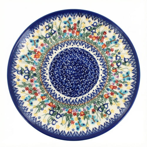 Polish Pottery Overhead Shot Garden of Eden Cake Plate