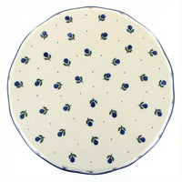 Polish Pottery Overhead Shot Blueberry Cake Plate