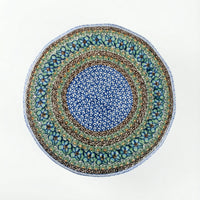 Polish Pottery Overhead Shot Mardi Gras Cake Plate