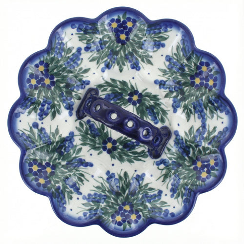 Polish Pottery Overhead Shot Hyacinth Egg Plate