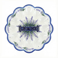 Polish Pottery Overhead Shot Lavender Fields Egg Plate