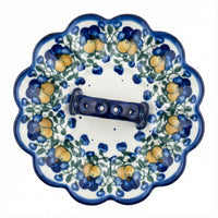 Polish Pottery Overhead Shot Pansies Egg Plate