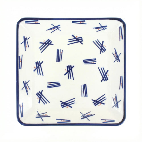 Polish Pottery Overhead Shot Zoe Square Dinner Plate