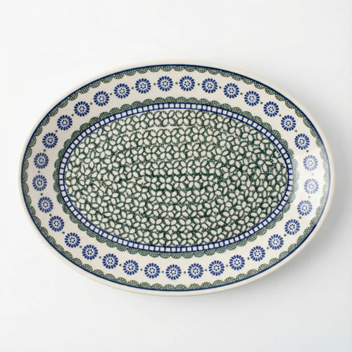 Polish Pottery Overhead Shot Maia Large Oval Platter