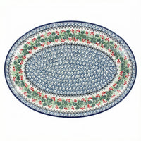 Polish Pottery Overhead Shot Noelle Oval Platter