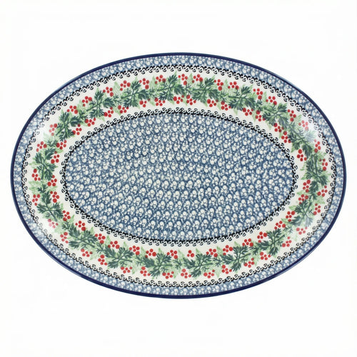 Polish Pottery Overhead Shot Noelle Oval Platter