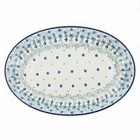 Polish Pottery Overhead Shot Celeste Oval Platter