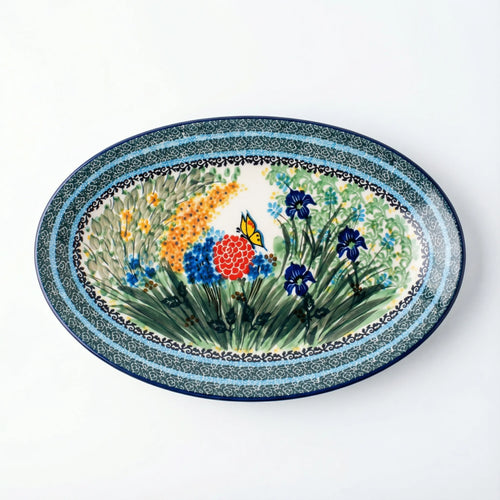 Polish Pottery Overhead Shot Teresa Oval Platter