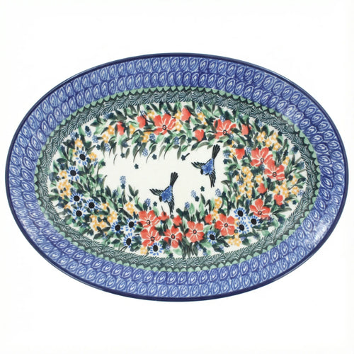 Polish Pottery Overhead Shot Maria Oval Platter