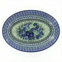 Polish Pottery Overhead Shot Sapphire Fields Oval Platter