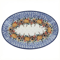 Polish Pottery Overhead Shot Harvest Bounty Oval Platter