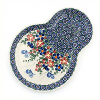 Polish Pottery Overhead Shot Garden Butterfly Breakfast Plate