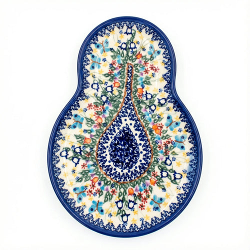 Polish Pottery Overhead Shot Garden of Eden Breakfast Plate