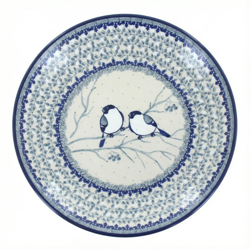 Polish Pottery Overhead Shot Bluebird Dinner Plate