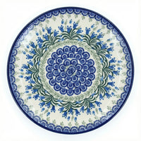 Polish Pottery Overhead Shot Tulip Bouquet Gravy Boat & Plate