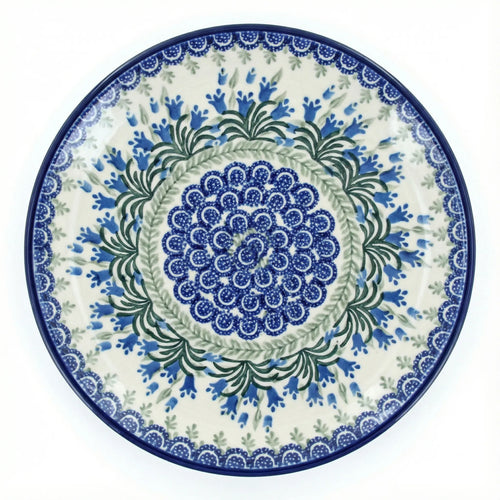 Polish Pottery Overhead Shot Tulip Bouquet Gravy Boat & Plate