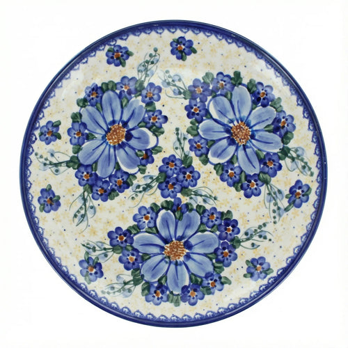 Polish Pottery Overhead Shot Daisy Surprise Cake Plate