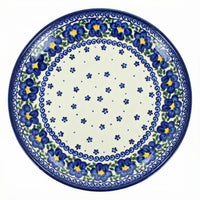 Polish Pottery Overhead Shot Spring Blossom Cake Plate