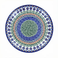 Polish Pottery Overhead Shot Aztec Flower Cake Plate