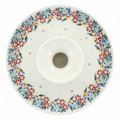 Polish Pottery Overhead Shot Tara Cake Plate