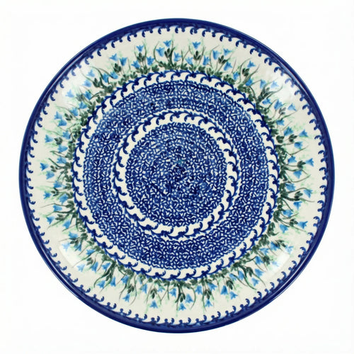 Polish Pottery Overhead Shot Misty Cake Plate