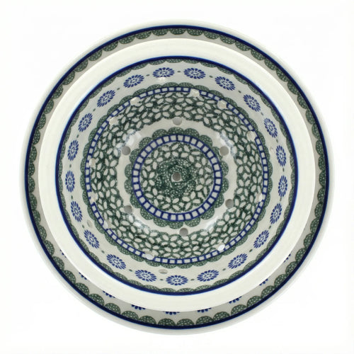 Polish Pottery Overhead Shot Maia Berry Bowl & Plate