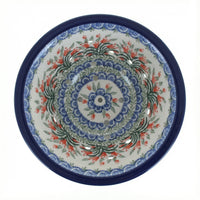 Polish Pottery Overhead Shot Spring Tulip Berry Bowl & Plate