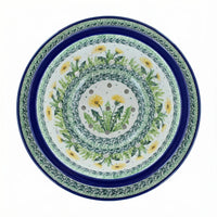 Polish Pottery Overhead Shot Dandelion Berry Bowl and Plate