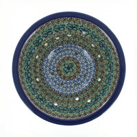 Polish Pottery Overhead Shot Mardi Gras Berry Bowl & Plate