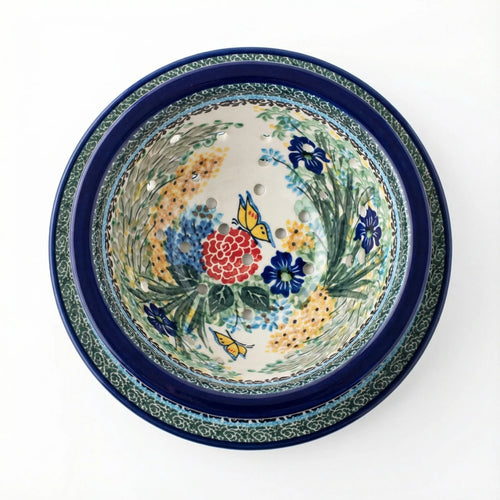 Polish Pottery Overhead Shot Teresa Berry Bowl & Plate