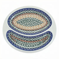 Polish Pottery Overhead Shot Athena Bratwurst Plate