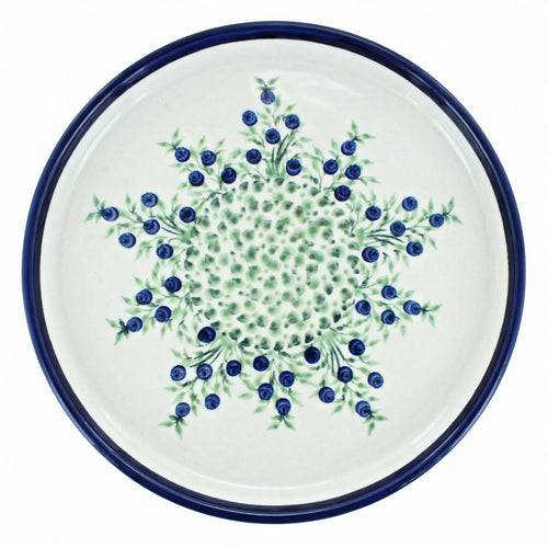 Polish Pottery Overhead Shot Porcelain Vine Torte Plate