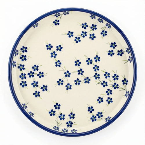 Polish Pottery Overhead Shot Willow Torte Plate