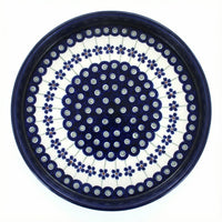 Polish Pottery Overhead Shot Flowering Peacock Torte Plate