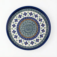 Polish Pottery Overhead Shot Mosaic Flower Torte Plate