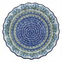 Polish Pottery Overhead Shot Tulip Bouquet Pie Plate