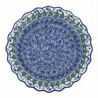 Polish Pottery Overhead Shot Evergreen Magic Pie Plate