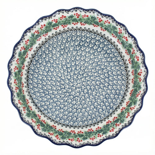 Polish Pottery Overhead Shot Noelle Pie Plate