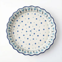 Polish Pottery Overhead Shot Celeste Pie Plate