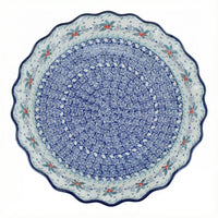 Polish Pottery Overhead Shot December Joy Pie Plate