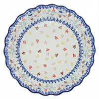 Polish Pottery Overhead Shot Autumn Grove Pie Plate